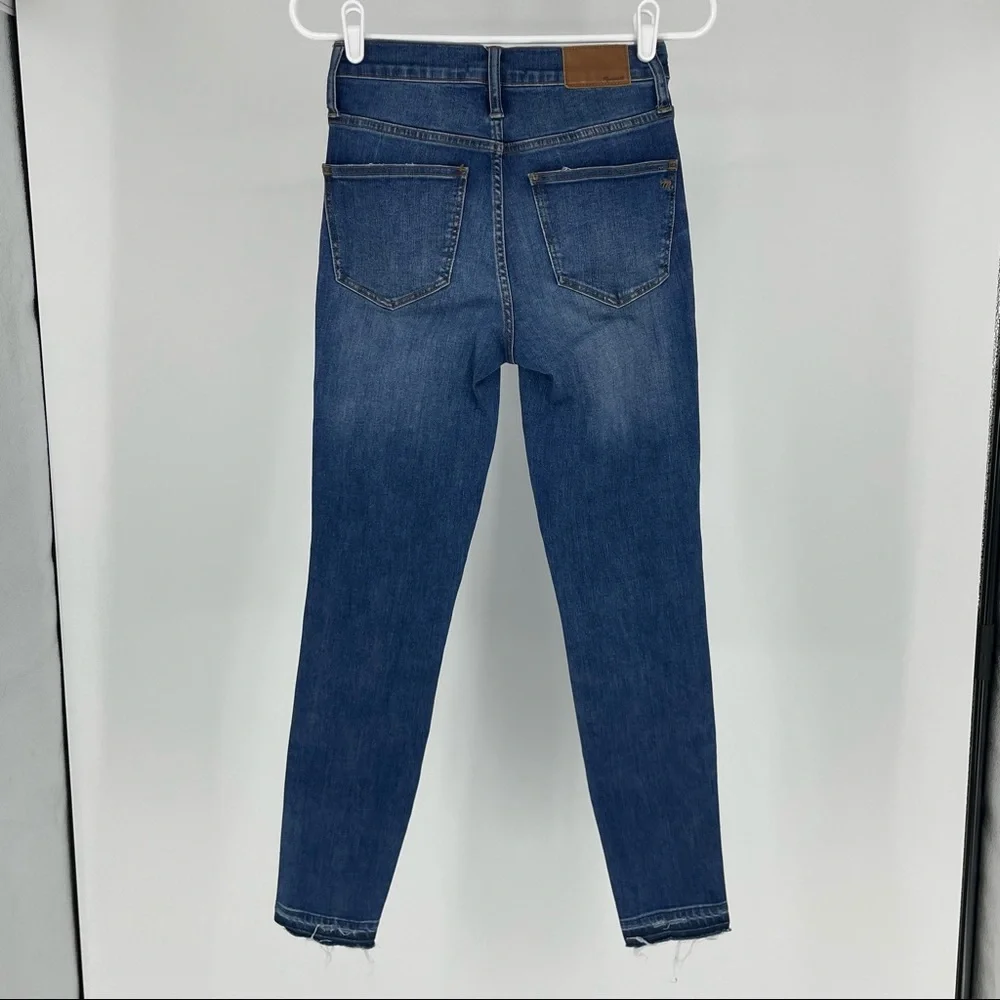 MADEWELL 10” HIGH RISE SKINNY JEANS HEM EDITION 26” BLUE 25 - Picture 5 of 14